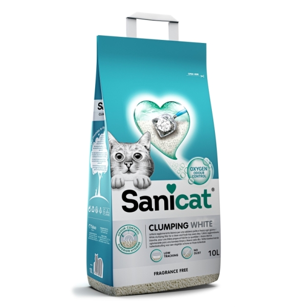 Sanicat Clumping White Kokusuz Kedi Kumu 10 L - Sanicat