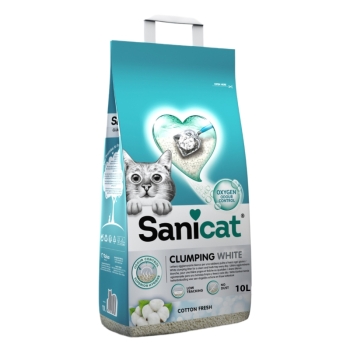Sanicat Clumping White Koton Ferahlığı Kedi Kumu 10l - 1