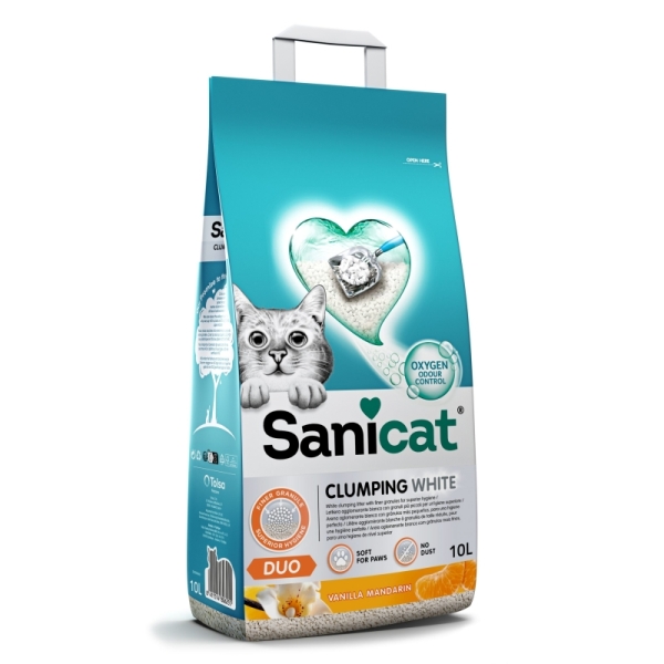 Sanicat Duo Vanilya Ve Mandalinalı Kedi Kumu 10 L - Sanicat