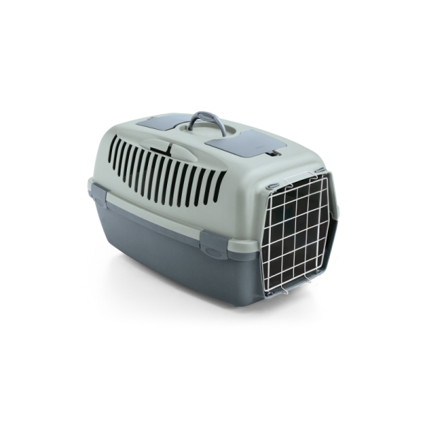 Stefanplast Gulliver 3 Metal Kapılı Kedi Köpek Taşıma Kabı Mavi 61x40x38cm - Stefanplast