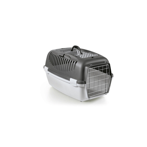 Stefanplast Gulliver 3 Üstten Açılır Metal Kapılı Wojer Kedi Köpek Taşıma Kabı Gri 61x40x38cm - 1