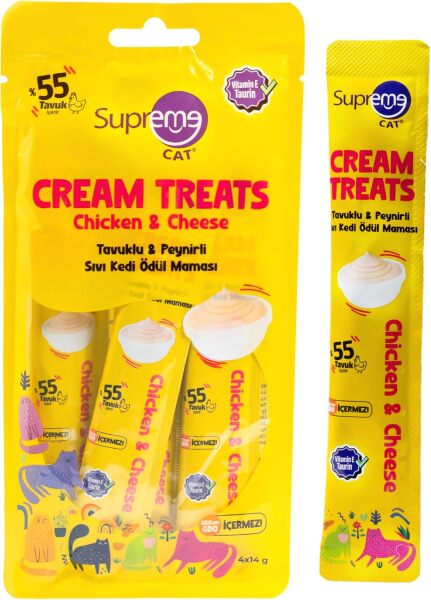 Supreme Cat Tavuklu & Peynirli Sıvı Kedi Ödül Maması - Supreme
