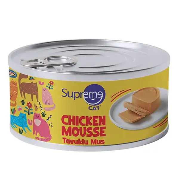 Supreme Cat Tavuklu Püre Yetişkin Konserve Kedi Maması 85gr - Supreme
