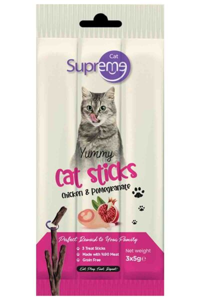 Supreme Cat Tavuklu Ve Narlı Ödül Çubuk 3x5 Gr - Supreme