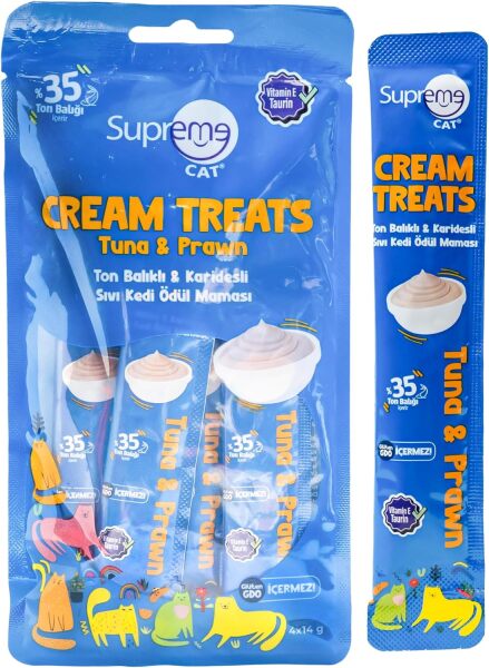 Supreme Cat Ton Balıklı & Karidesli Sıvı Kedi Ödül Maması - Supreme