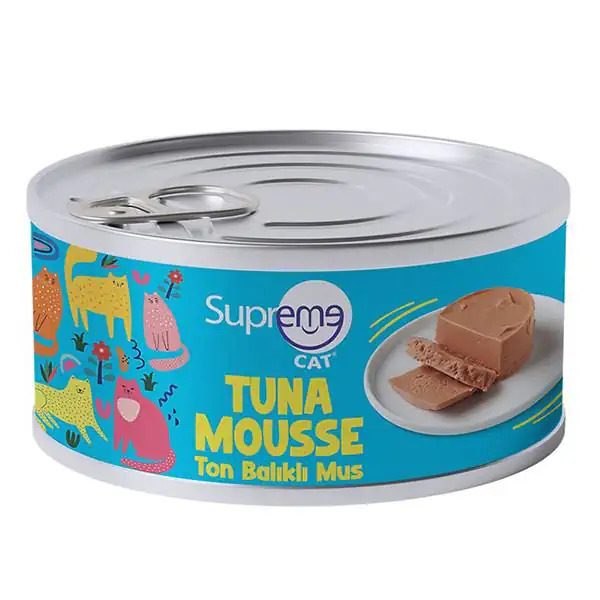 Supreme Cat Ton Balıklı Püre Yetişkin Konserve Kedi Maması 85gr 24lü - 1