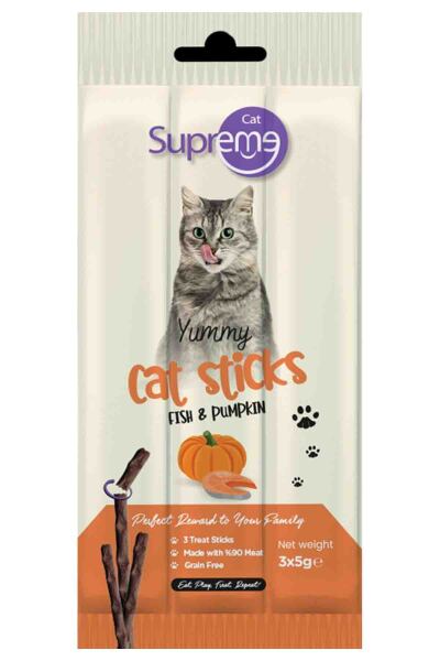 Supreme Cat Ton Balıklı Ve Bal Kabaklı Çubuk 3x5 Gr - Supreme