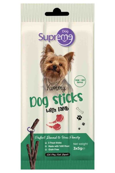 Supreme Dog Kuzu Etli Ödül Çubuk 3x5 Gr - Supreme