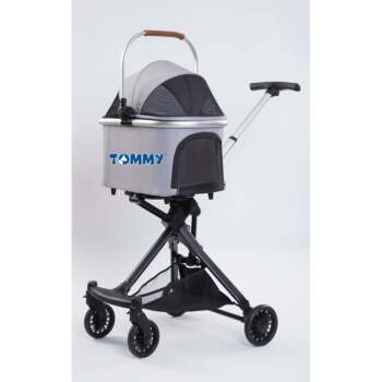 Tommy Evcil Hayvan Arabası Gri 83*48.5*110cm Max 10kg - 1
