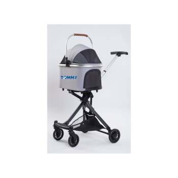 Tommy Evcil Hayvan Arabası Gri 83*48.5*110cm Max 10kg - 3