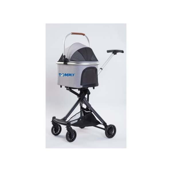 Tommy Evcil Hayvan Arabası Gri 83*48.5*110cm Max 10kg - 3