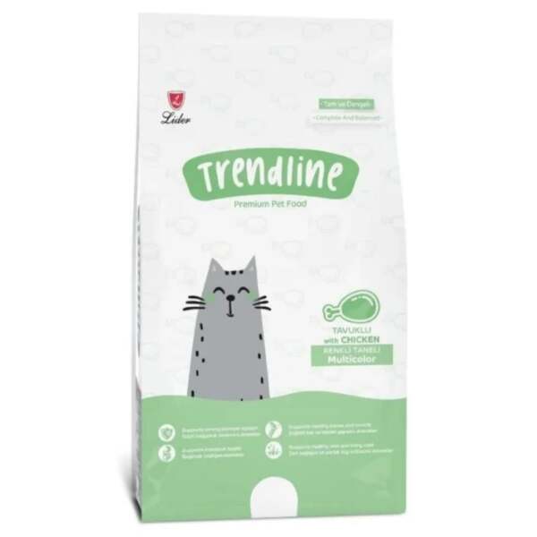 Trendline Multi Colour Renkli Yetişkin Kedi Maması 15 kg - Trendline