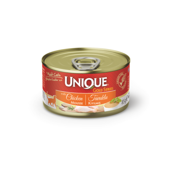 Unique Gold Series Konserve Yaş Kedi Maması 85 gr Tavuklu - Unique