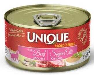 Unique Gold Series Sığır Etli Yetişkin Konserve Kedi Maması - 
