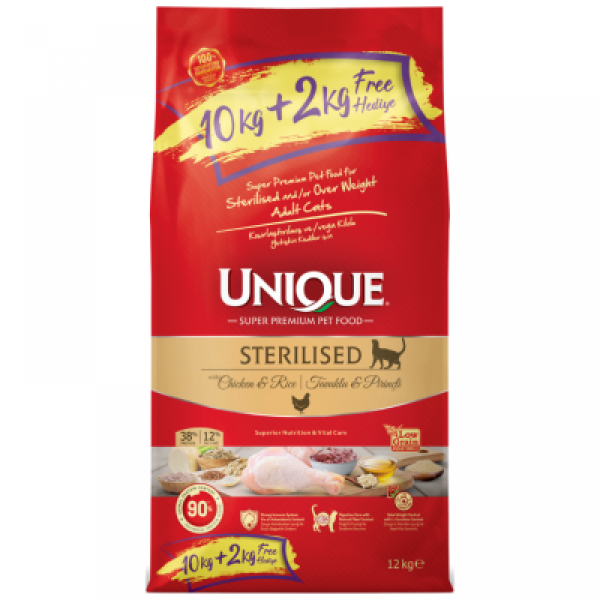 Unique Kısırlaştırılmış Kedi Maması Tavuklu 10+2 Kg - 1