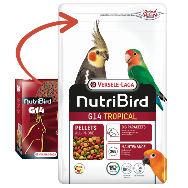 Versele Laga Nutrıbırd G14 Tropıcal Paraket Pelet Yem 1kg - Versele Laga