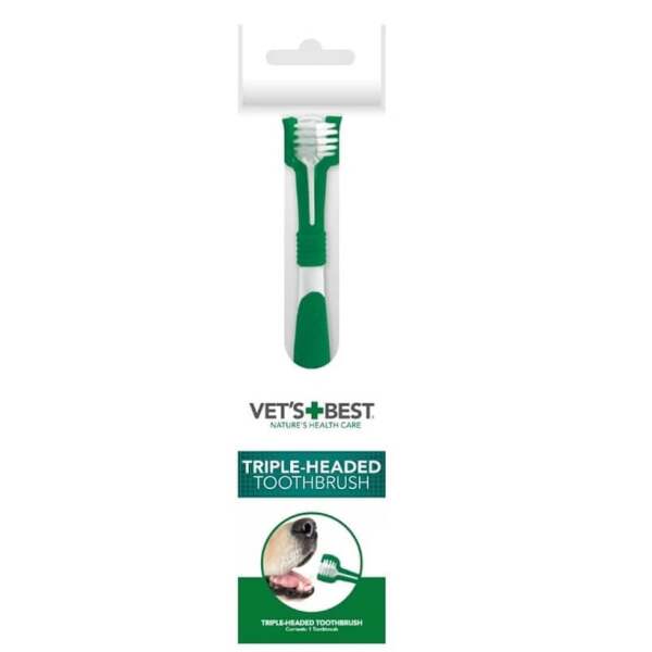 Vets Best Köpek Üç Başlı Diş Fırçası - Vets Best