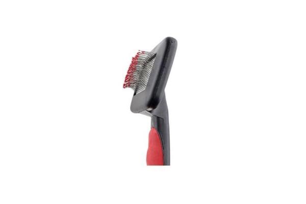 Zampa Silikon Top Başlıklı Kedi Köpek Fırça Small 14x7 Cm Kırmızı - 2