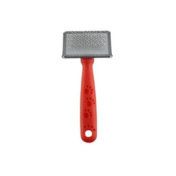 Zampa Silikon Top Başlıklı Kedi Ve Köpek Fırçası Small 14x6 Cm Kırmızı - 1