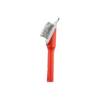 Zampa Silikon Top Başlıklı Kedi Ve Köpek Fırçası Small 14x6 Cm Kırmızı - 2